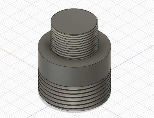 fusion360で作成した変換ネジ